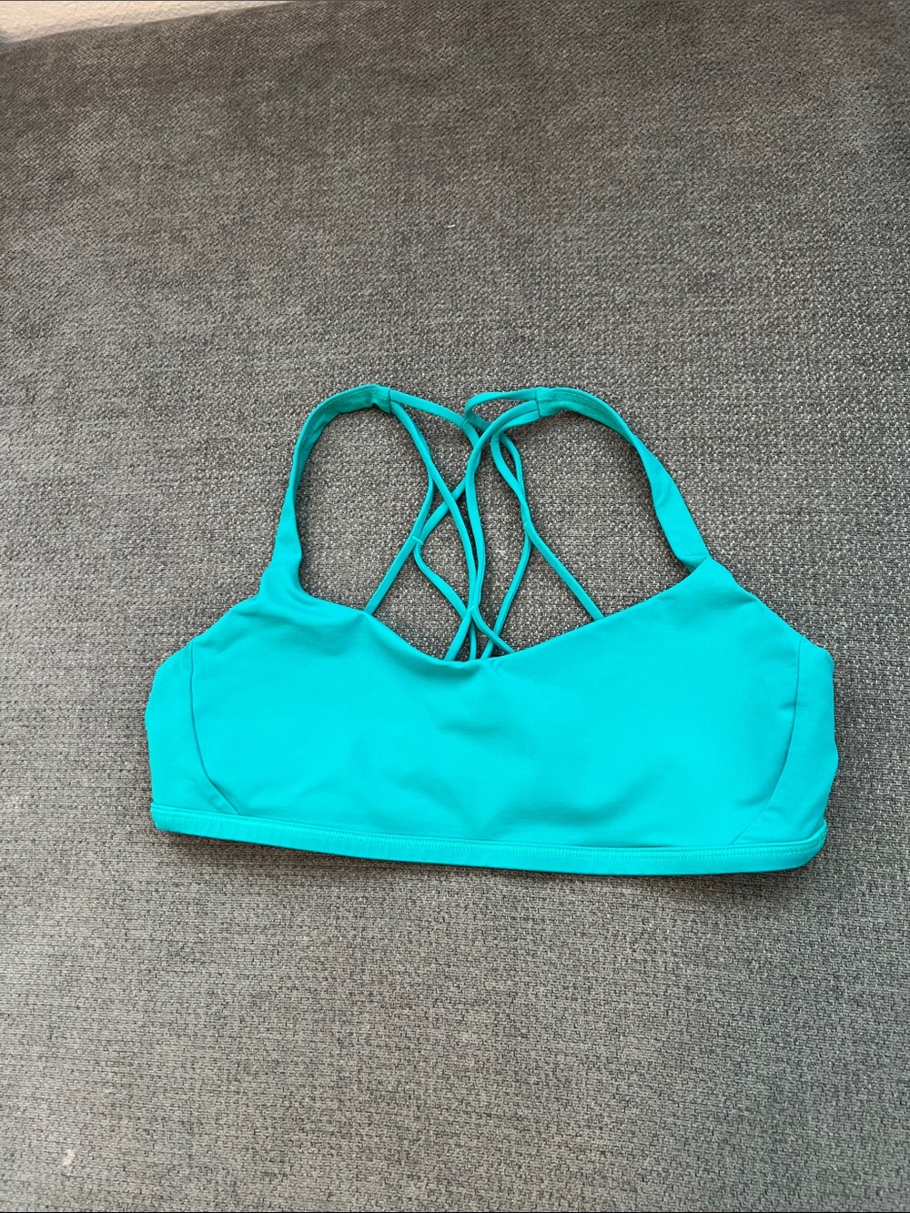 lululemon athletica Teal Strappy Crop Sports Bra